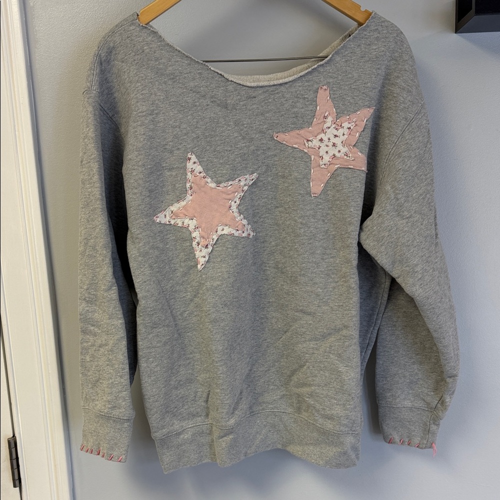 Brandy Melville Custom Oversized Patchwork Sweats… - image 1